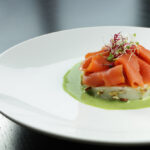 Salmone selvaggio su tortino di patate