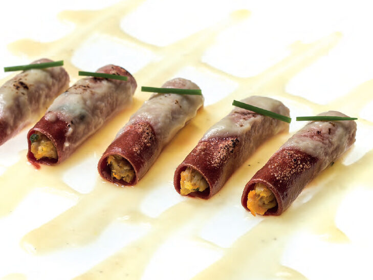 cannoli con ragù di rombo