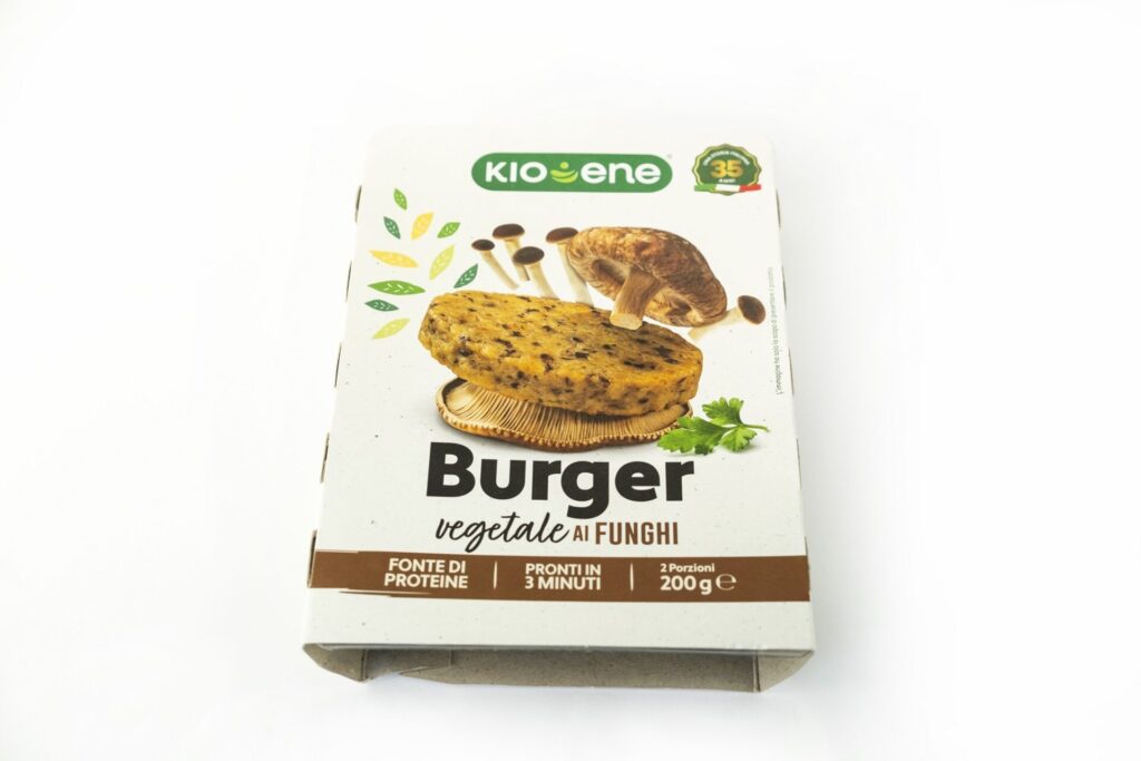 Burger vegetale ai funghi di Kioene