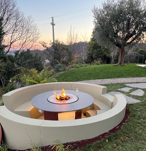 bbq round fire