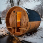 La sauna per wine lover, a forma di botte