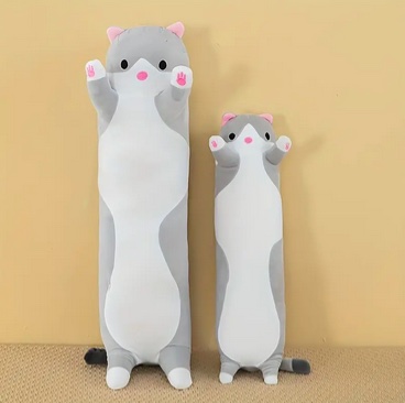 cuscino peluche a forma di gatto