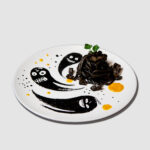 Bavette di seppia con macchie di zucca