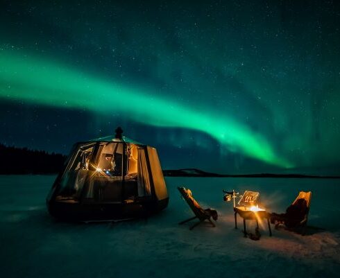 Lapponia Svedese aurora boreale